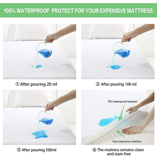 Fitted Mattress Pad Deep Pocket Cooling Breathable Mattress Pad Topper  Protector