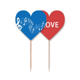 thumbnail image 1 of Palillos de dientes Movg 5-le Azul bandera etiqueta de amor selección de pastelitos, 1 of 4