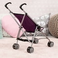 thumbnail image 5 of Bayer Design: Doll Buggy - Purple & Butterfly - Play Umbrella Push Stroller, Accessory For Dolls Up To 18", Quick-Fold, Dual Wheels, Seat Belt, Kid 3+, 5 of 9