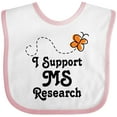 thumbnail image 3 of Inktastic Multiple Sclerosis Ms Research Girls Baby Bib, 3 of 4