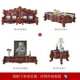 thumbnail image 4 of European Genuine Leather Solid Wood Sofa 124 Combination Living Room Luxury Villa Furniture Whole House Matching French Style My Lux Decor Round, 4 of 12