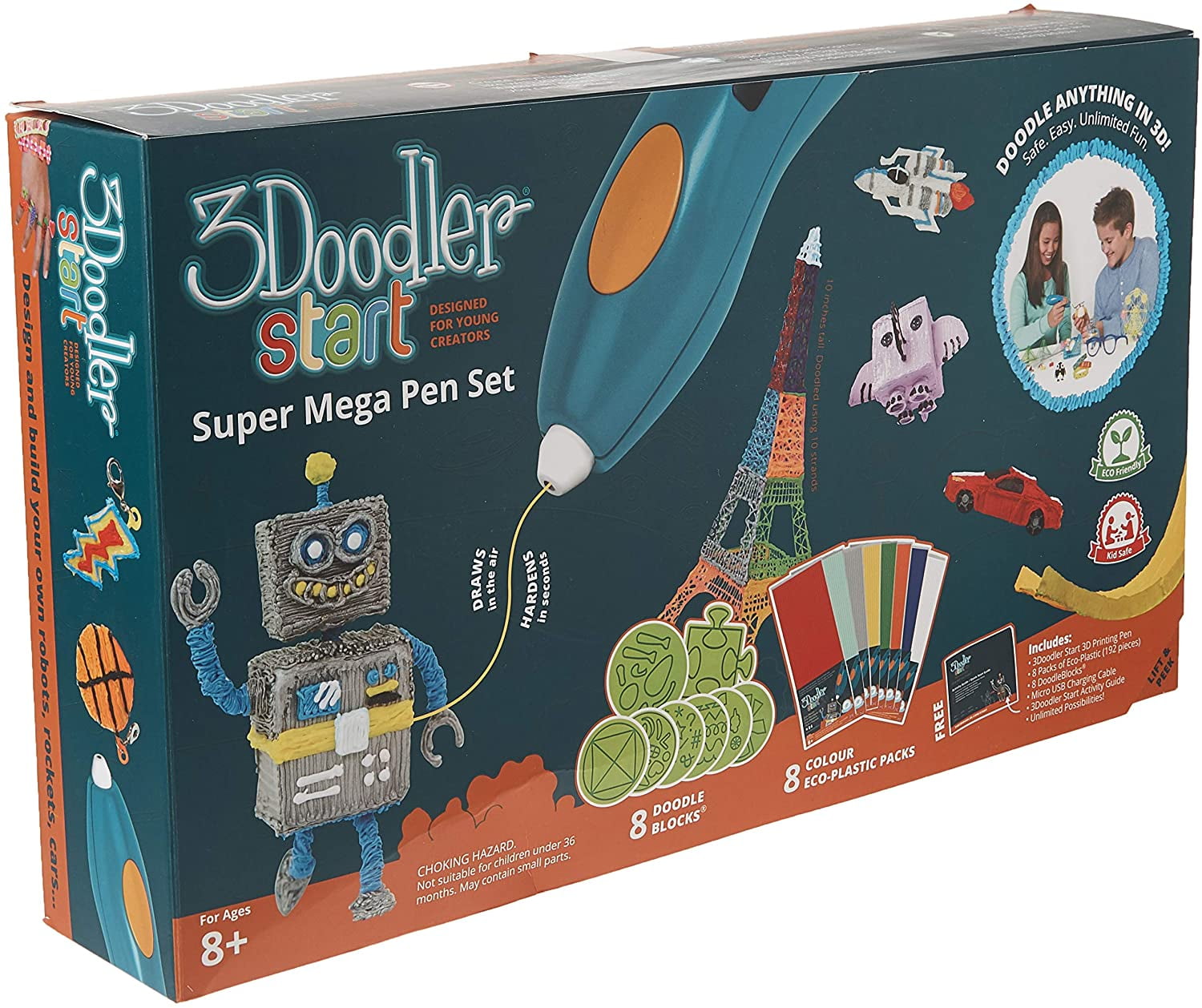 3Doodler Start Mega 3D Pen Set For Kids with Free Refill Filament ...