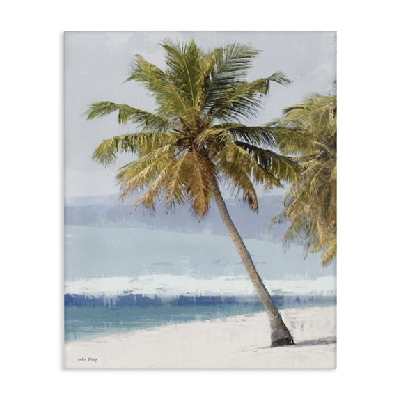 Stupell Industries Coastal Looming Palms on Shore Canvas Art, 16 x 20, by Amber Sterling