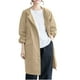 thumbnail image 1 of Chaqueta y abrigo informal de manga larga con capucha para mujer, cárdigan de lana con cremallera y solapa de color liso, chaqueta de manga larga, abrigo para mujer, 1 of 9