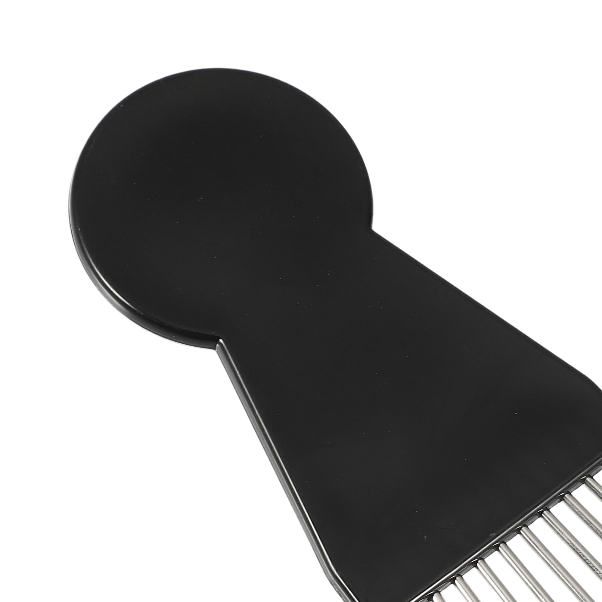 Unique Bargains 2Pcs Metal Hair Pick Afro Comb for Curly Hair Styling Tool Black