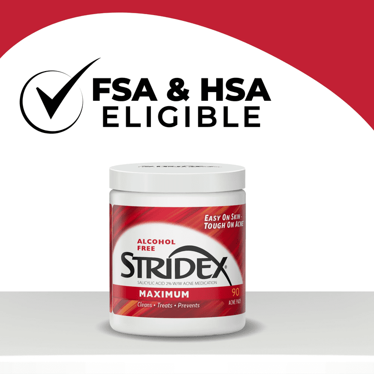 Stridex Medicated Acne Pads, Maximum Treatment, Moderate Acne