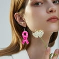 thumbnail image 6 of SUSHANG Earrings Breast Women'S Health Awareness Ribbon Leather Earrings Earrings Earrings Bowknot Earrings, 6 of 9