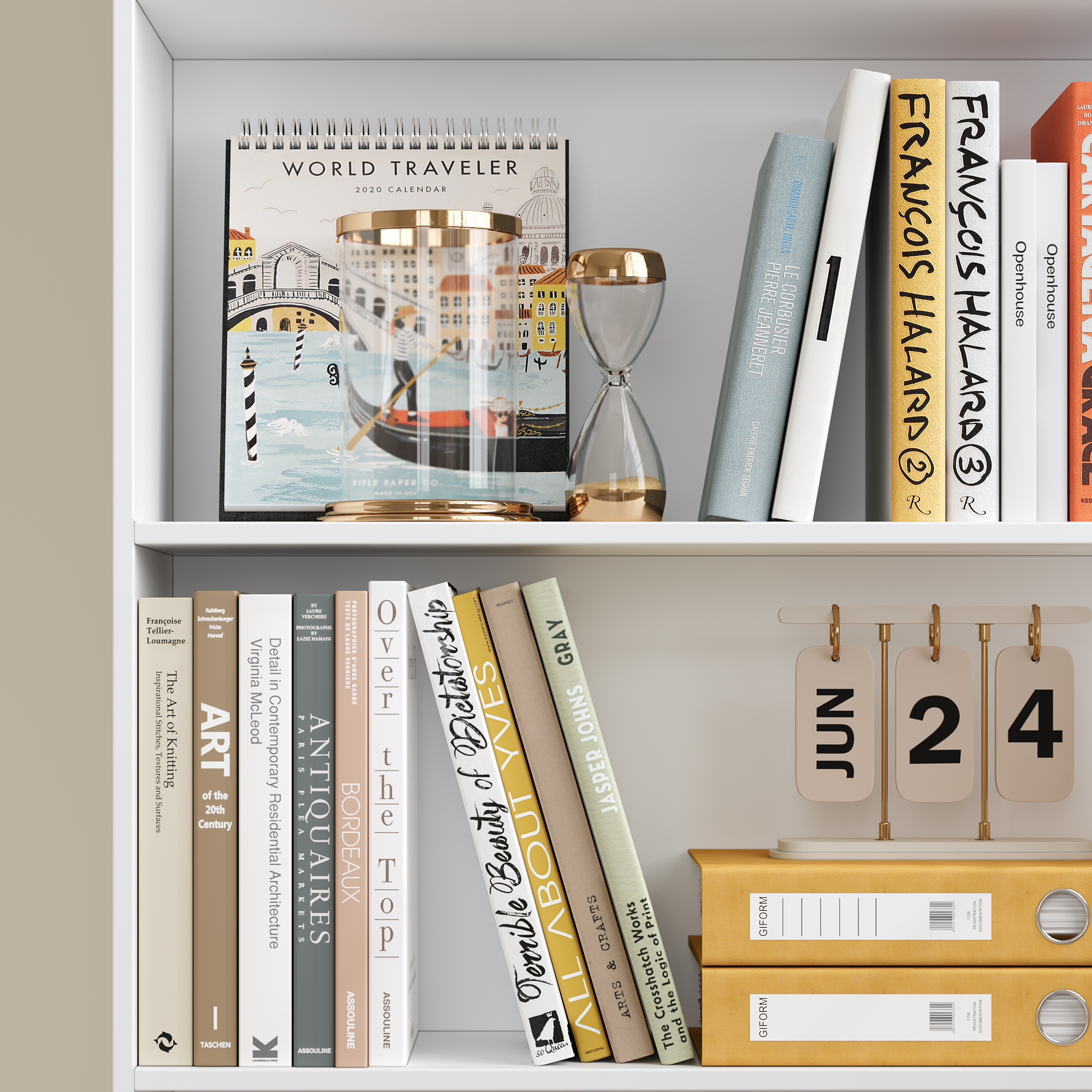 Homfa 6-Tier Tall Wooden Bookshelf, White photo 5