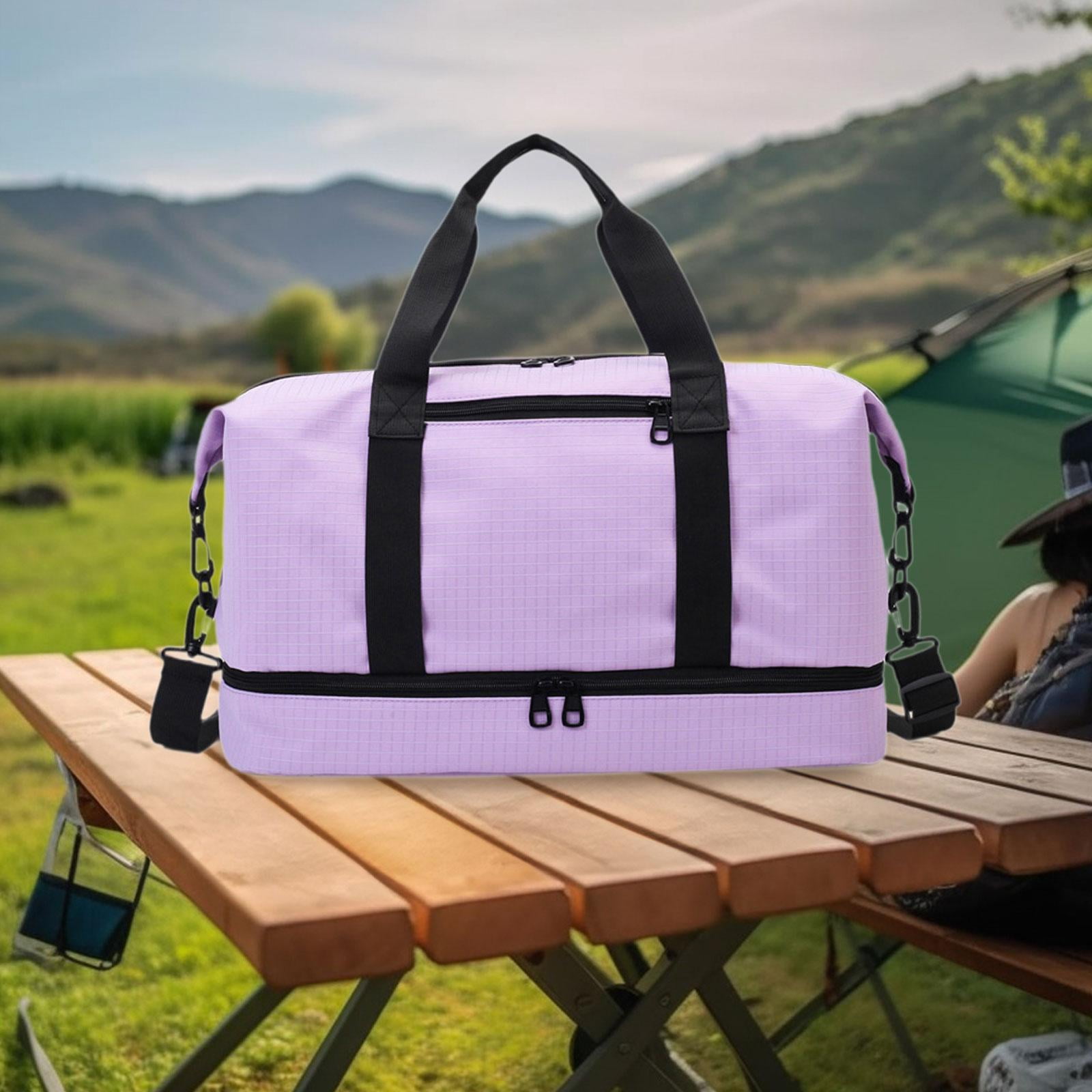 Abbraccia Airlines Gym Bag Mini Duffel Bag Tote Weekend Bag Personal Item Bag Underseat Carry on Bag for Women Men Holiday Trips Hiking Violet