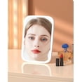 thumbnail image 2 of Professional Lighted Makeup Mirror with Lights - Vanity Mirror with LED Brightness Adjustable, Three Colors Changing Lights, Portable and Foldable Stand - USB Rechargeable, 2 of 7