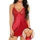 thumbnail image 3 of Sexy camisón de encaje con cuello en V profundo ropa de dormir sin espalda camisón vestido, rojo, s Advancent AP001176-01B, 3 of 7