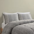 thumbnail image 4 of INK+IVY Kara 3-Piece Contemporary Cotton Jacquard Comforter Set in Gray Finish, 4 of 10