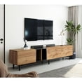 thumbnail image 2 of 80-inch TV fit | Modern TV stand with geometric design | Simple yet unique storage option, 2 of 6