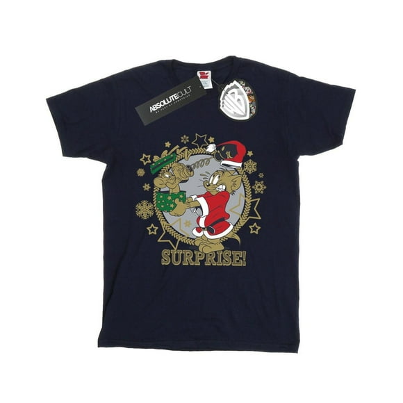 Tom And Jerry T-Shirt en Coton Surprise de Noël pour Filles