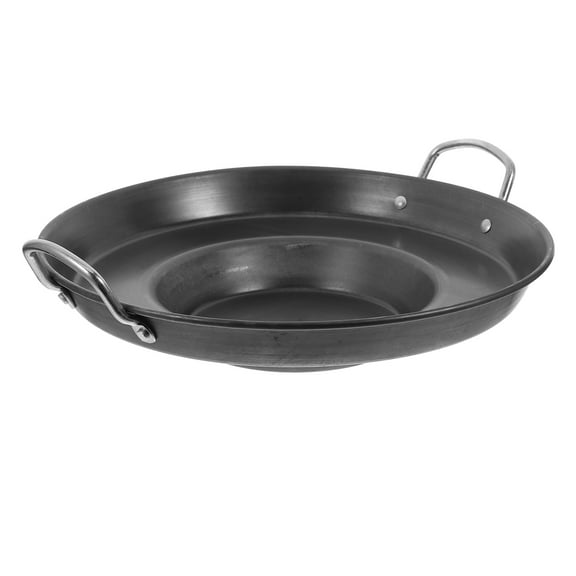 COMPUKAS Nonstick Concave Stainless Steel Griddle for Camping and Hiking, Outdoor Cooking Pan, 1 Set