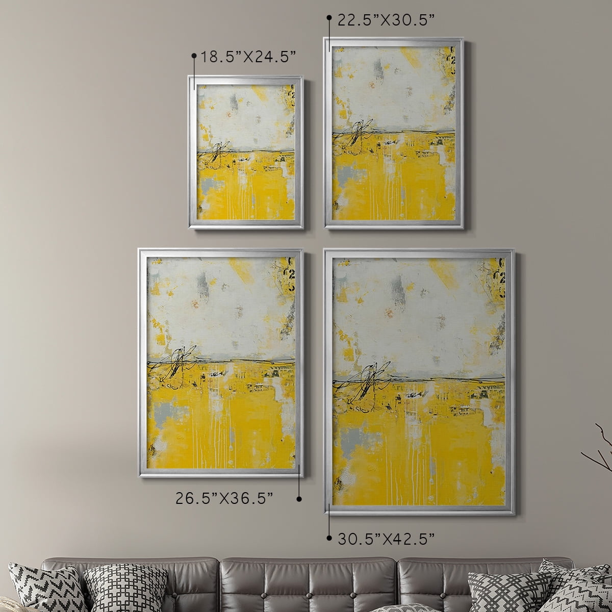 Yellow Bound Premium Framed Print, in Gold, Black, or Silver - Ready to Hang