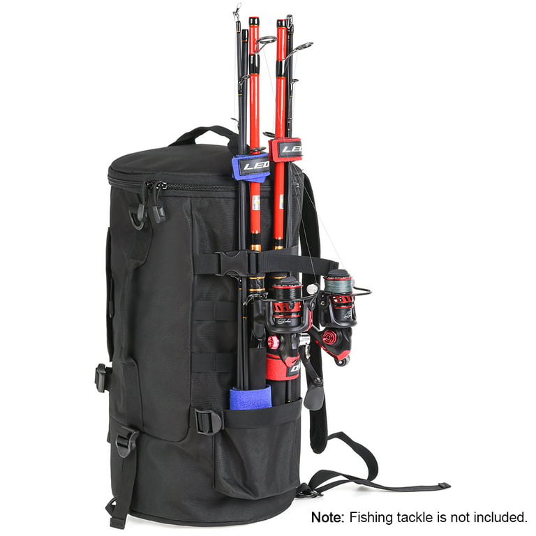 Lixada Multi-purpose Fishing Backpack Outdoor Travel Fishing Rod Reel  Tackle Bag Shoulder Bag Luggage Bag 