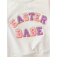thumbnail image 5 of jxxiatang Adorable Long Sleeve Pullover with Fuzzy Letter Embroidery for Easter, 5 of 8