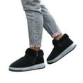 thumbnail image 3 of PEASKJP Men's Snow Boots Wide Width Mens Lightweight Hiking Boots Mid Ankle Non-Slip Winter Shoes Snow Footwear for Male Climbing (Black,10), 3 of 5