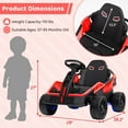 thumbnail image 3 of Costway Voiture Électrique pour Grands Enfants 12 V UTV Électrique à Batterie avec Télécommande Rouge, 3 of 10