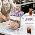 thumbnail image 3 of 50 Cube Double Deck Portable Ice Maker with Insulated Bag, Easy Press Lid Silicone Trays, Produces 50 Square Ice Stores Over 150 Cubes for Whiskey, Cocktails and Drinks, 3 of 6