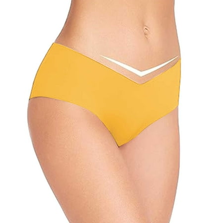 Yindaity Women s V Cut High Waisted Bikini Bottom High Leg Cut Swimsuit Bathing Suit Bottoms Yellow M