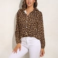 thumbnail image 3 of Leopard Long Sleeve Blouse Woman Streetwear Casual Shirts Summer Oversize Woman Streetwear Clothing Birthday Present, 3 of 7
