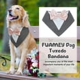 thumbnail image 6 of FUAMEY Tuxedo Dog Collar with Bow Tie, Formal Pet Costume and Adjustable Dog Wedding Attire for Small/Medium/Large Dogs, Grey, 6 of 6