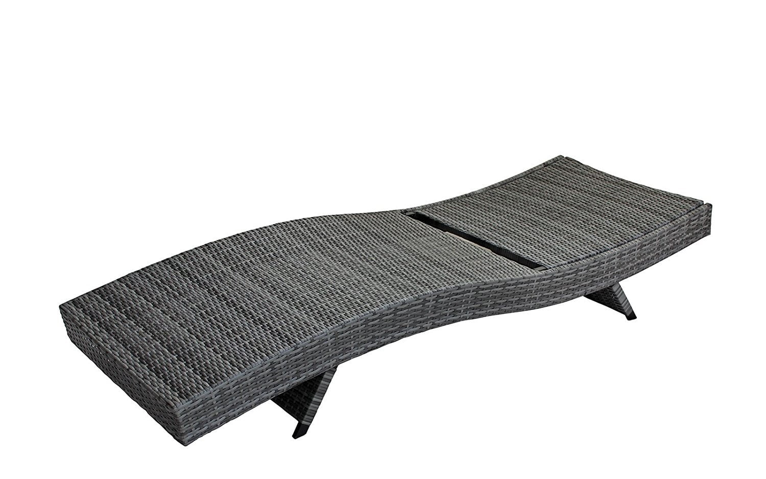 Divano Roma Furniture 2 Pack All Weather Modern Outdoor Patio Chaise Divano Roma Furniture 2 Pack All Weather Modern Outdoor Patio Chaise Lounge Chairs Grey Com