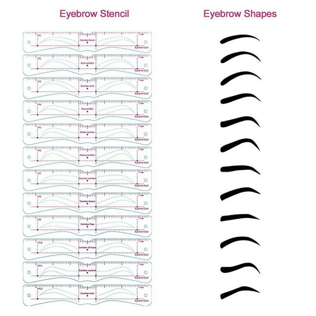Plantilla para cejas, kit moldeador de cejas, plantilla reutilizable para cejas con correa