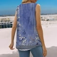 thumbnail image 4 of Blue Womens Blouses Summer Tank Tops for Women 2025 Loose Fit Pleated Square Neck Sleeveless Shirt Curved Flowy Vest Basic Cotton Tee Ladies Tops and Blouses, 4 of 6