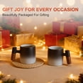 thumbnail image 6 of Unique Bargains 2.5oz Ceramic Espresso Cups with Wooden Handle Porcelain Espresso Shot Cups Set of 2 Demitasse Cups for Coffee or Tea Black White, 6 of 7