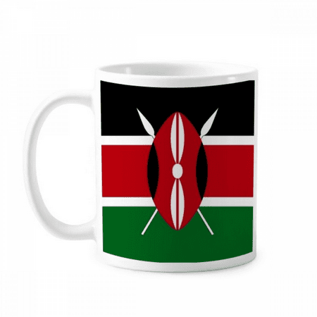 

Kenya National Flag Africa Country Mug Pottery Cerac Coffee Porcelain Cup Tableware