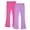 Pink2, variant on GigrtiJin 3-16 Years Multipack Cotton Flared Pants for Girls Teens Solid Color Elastic Waisted Straight Leg Slim Pants 2 Pack
