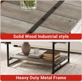 thumbnail image 6 of GAOMON Farmhouse Coffee Table, 2-Tier Living Room Tables Sofa Table, 41" Wood Coffee Table with Shelf, Rustic Minimalist Rectangle Center Table, 47 Inch, 6 of 7
