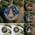thumbnail image 2 of Adornos navideños planos hechos con filigrana, adornos navideños sin textura con apariencia 3D, adornos redondos para árboles de Navidad, divertidos adornos para árboles de Navidad hechos con filigran, 2 of 7