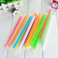 thumbnail image 4 of 100pcs Jumbo Straws Straw Milkshake Smoothie Drinks Cocktail Straws, 4 of 9