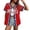Watermelon Red2, variant on Unir Light Polyester Women 4th Of July Baseball Button Up , Patriotic USA Star Striped Short Sleeve Casual Shirt, Loose Summer Holiday Layering Outer Top, S-XXXXXL, True To Size