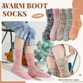 thumbnail image 3 of NANAhuang Merino Wool Socks for Women 5 Pairs Warm Winter Hiking Thick Thermal Cozy Boot Work Soft Ladies Crew Socks, 3 of 6