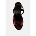 thumbnail image 6 of LIDDEL Burgundy Platform Heel Sandals, 6 of 6