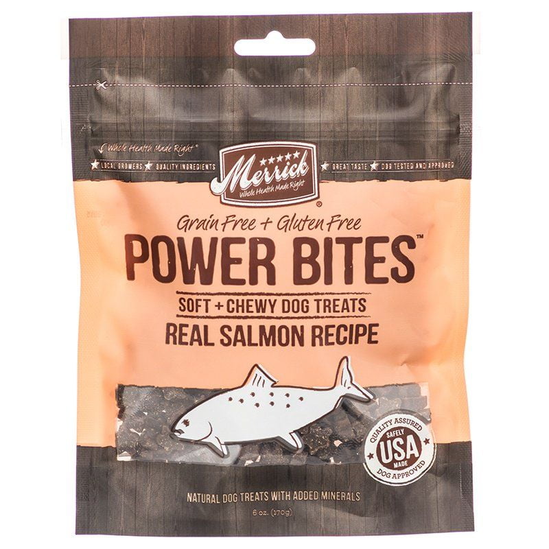Merrick Merrick Power Bites Soft & Chewy Dog Treats Real Salmon