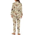 thumbnail image 2 of DISNIMO Horse Cactus Printed Christmas Womens Pajama Sets Long Sleeve Sleepwear Nightwear Pjs with Long Pants Casual V Neck Ladies Lounge Sets, 2 of 7