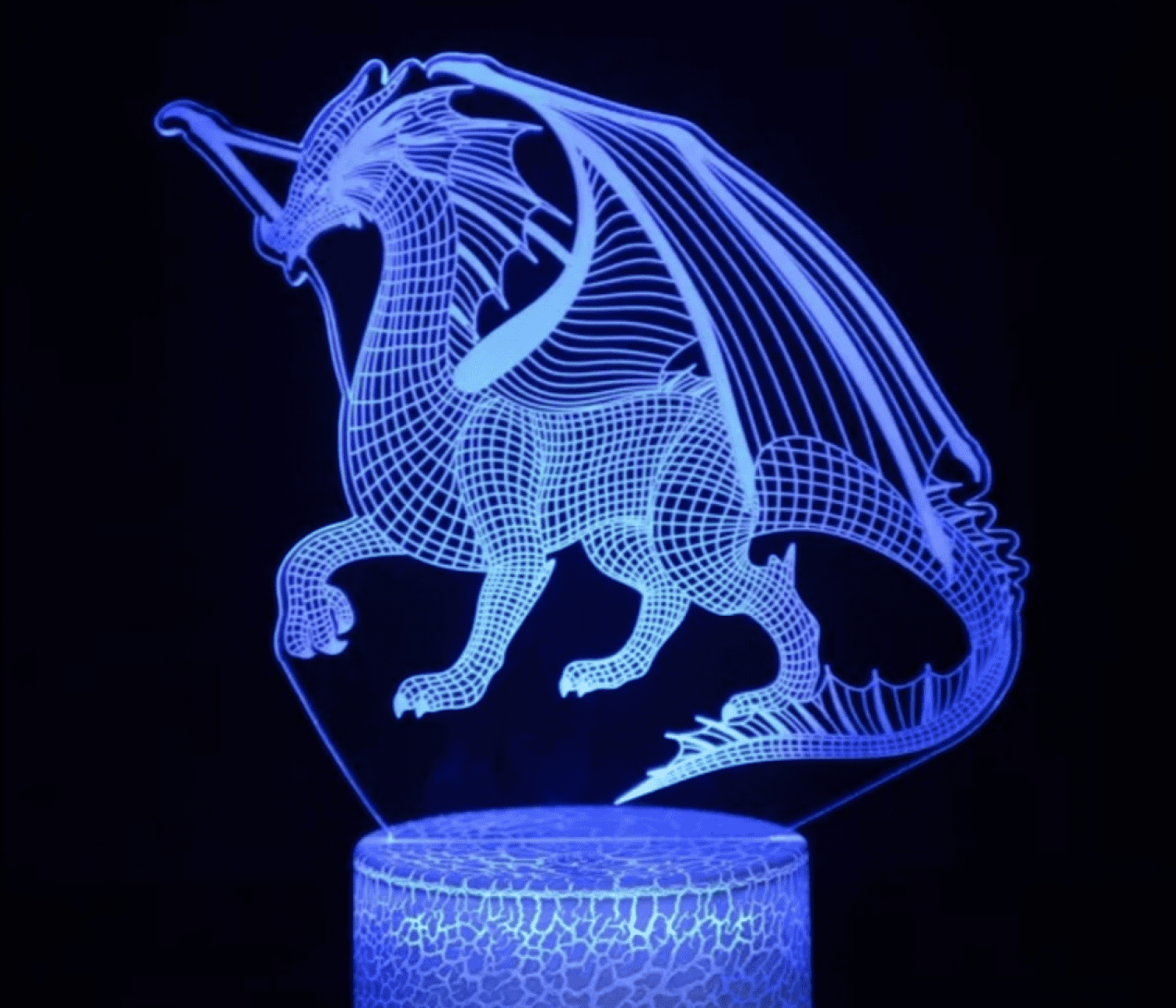 ATTOE 3D Dragon Lamp Night Light 3D Illusion lamp 16 Colors Changing