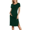 thumbnail image 2 of Women's Maternity Dress Short Sleeve Split Pregnancy Dresses Maternity Clothes, 2 of 6