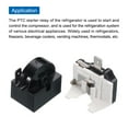 thumbnail image 4 of Uxcell Refrigerators PTC Starter Relay 1 Pin 4.7 Ohm Overload Protector 1/2HP for Fridges Beverage Freezer 2 Set, 4 of 6
