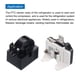 thumbnail image 4 of Relé de arranque PTC de 1 pin de Uxcell 4.7 Ohm Protector de sobrecarga 1/2HP para refrigeradores, congeladores de bebidas 2 juegos, 4 of 6