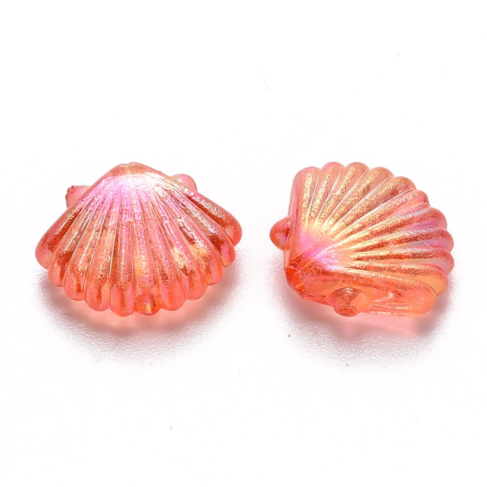 500gs Transparent Acrylic Beads AB color Mixed Marine Organism Shapes Mixed color 5~14x5~12x3.5~4.5mm Hole: 1.6mm about 2500pcs/500g