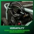 thumbnail image 6 of Metabo HPT Air Compressor, THE TANK, 8-Gallon Trolley Air Compressor, 225 PSI, Versatile for Use with Framing, Siding, Finish, or Roofing Nailers, Easy Mobility with Rubber Tires, EC1315S, 6 of 11