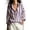 *Purple, variant on VBVC Women's Vertical Striped Button Down Shirt, Ladies' V-Neck Collared Loose Fit Blouse,Long Sleeve Curved Hem Tunic For Women,Gray,S-2XL