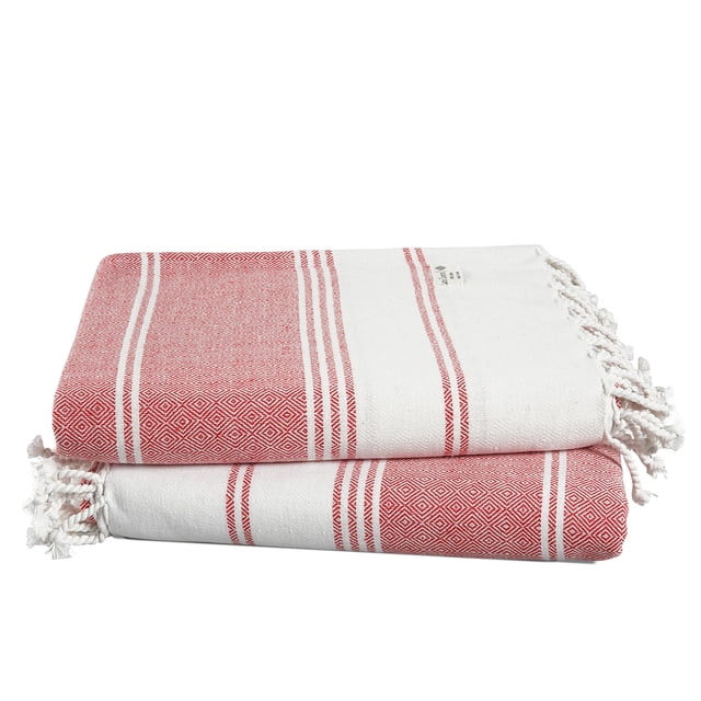 Toalla de playa LANE LINEN turca 100% lino, 100 x 180 cm, paquete de 2
